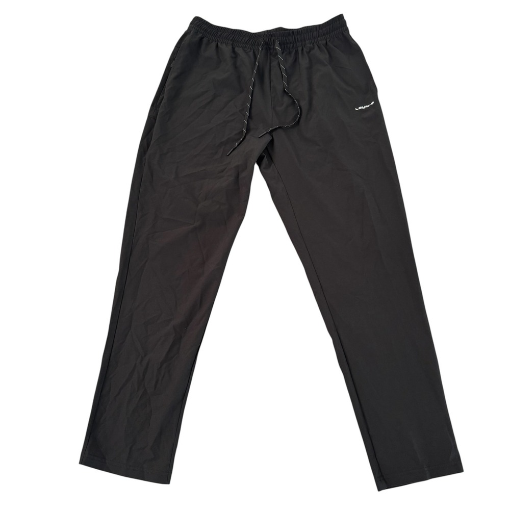 Layer 8 Large 29in Black Qwick-Dry Stretch Drawstring Training Mens Pants